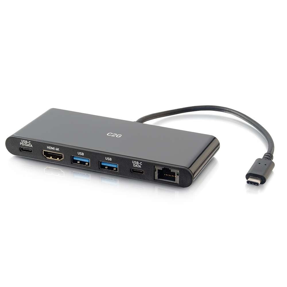 C2G USB-C 6-in-1 Mini Docking Station – 4K 30Hz