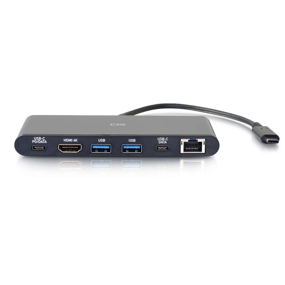 C2G USB-C 6-in-1 Mini Docking Station – 4K 30Hz