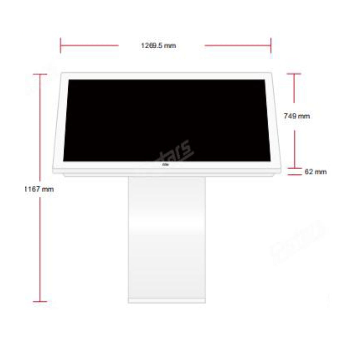 AVMS-430CKTPC-PCAP – 43" Freistehende Touch-Display-Stele mit Windows 11, Intel i5, 16 GB RAM, 24/7 Betrieb