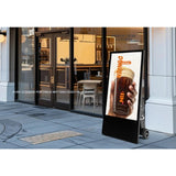 AVMS Outdoor Akku Digital A-Board 43" – 1500 cd/m², IP66, 12–35h Laufzeit, Android 11 (RK3568V, 2GB/32GB)