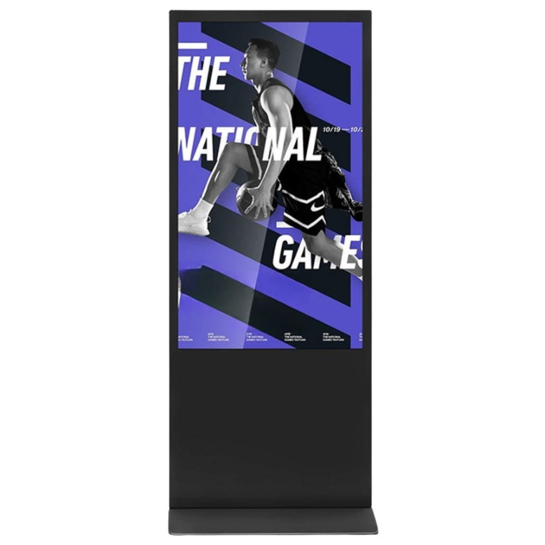 65" 4K Touch Digital Poster – Freistehende Signage-Stele in Schwarz inkl. RK3588 Android Player (8GB/128GB, WiFi 6)
