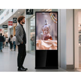 65" 4K Touch Digital Poster – Freistehende Signage-Stele in Schwarz inkl. RK3588 Android Player (8GB/128GB, WiFi 6)