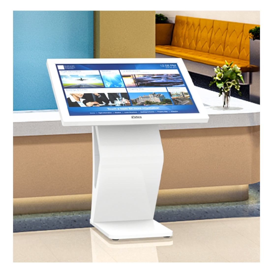 AVMS-430CKTPC-PCAP – 43" Freistehende Touch-Display-Stele mit Windows 11, Intel i5, 16 GB RAM, 24/7 Betrieb