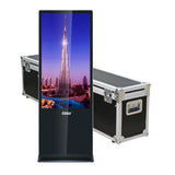 AVMS-550LB – 55" Freistehende Digital-Signage-Stele mit High-Brightness Display & Transport-Case