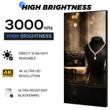 55" 4K High-Brightness Schaufenster-Display – 3000 cd/m², 24/7, AVMS Window Signage inkl. RK3576 Android Player (8GB/128GB, WiFi 6)
